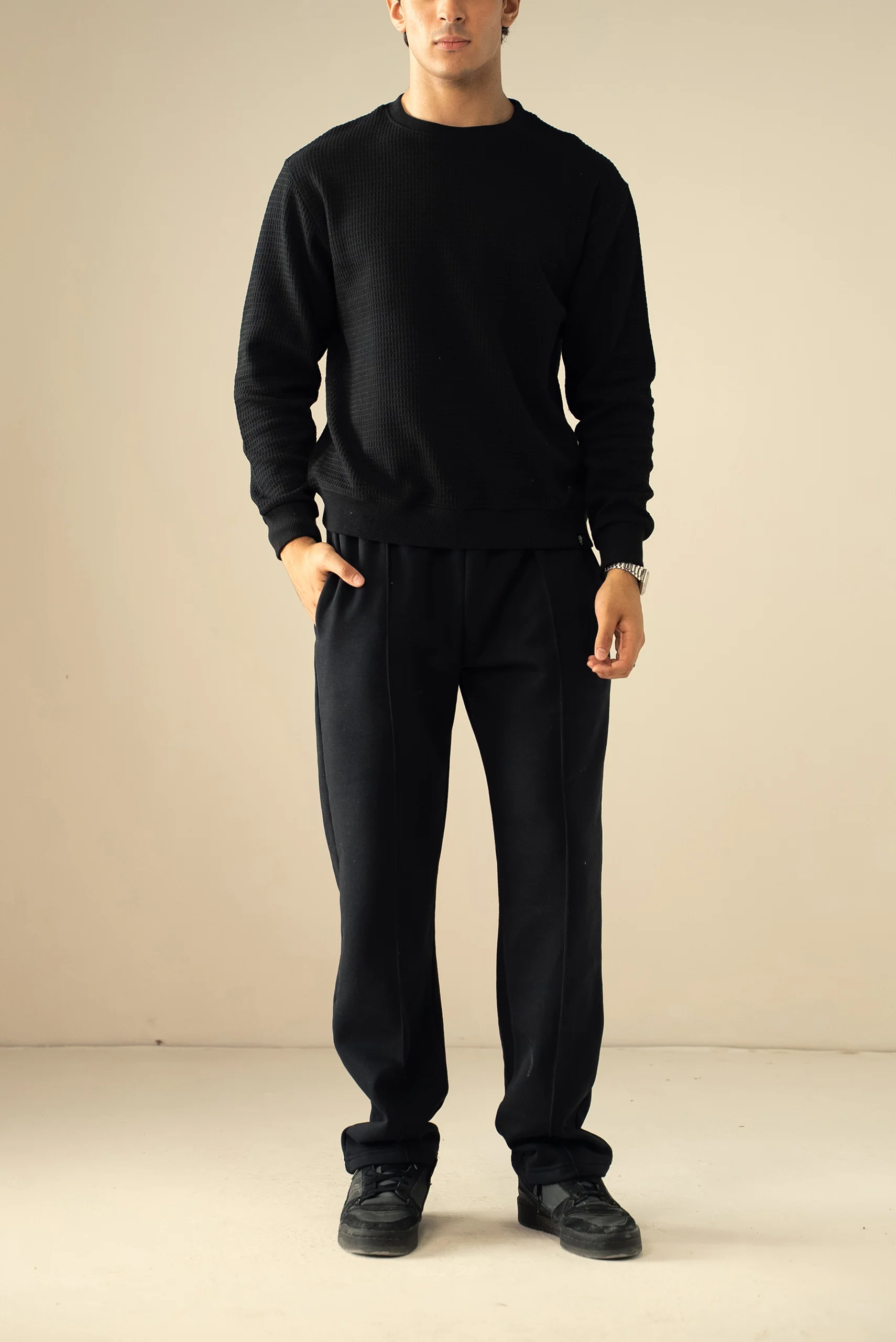 Waffle Knit Sweatshirt (MSS-02) - Image 7