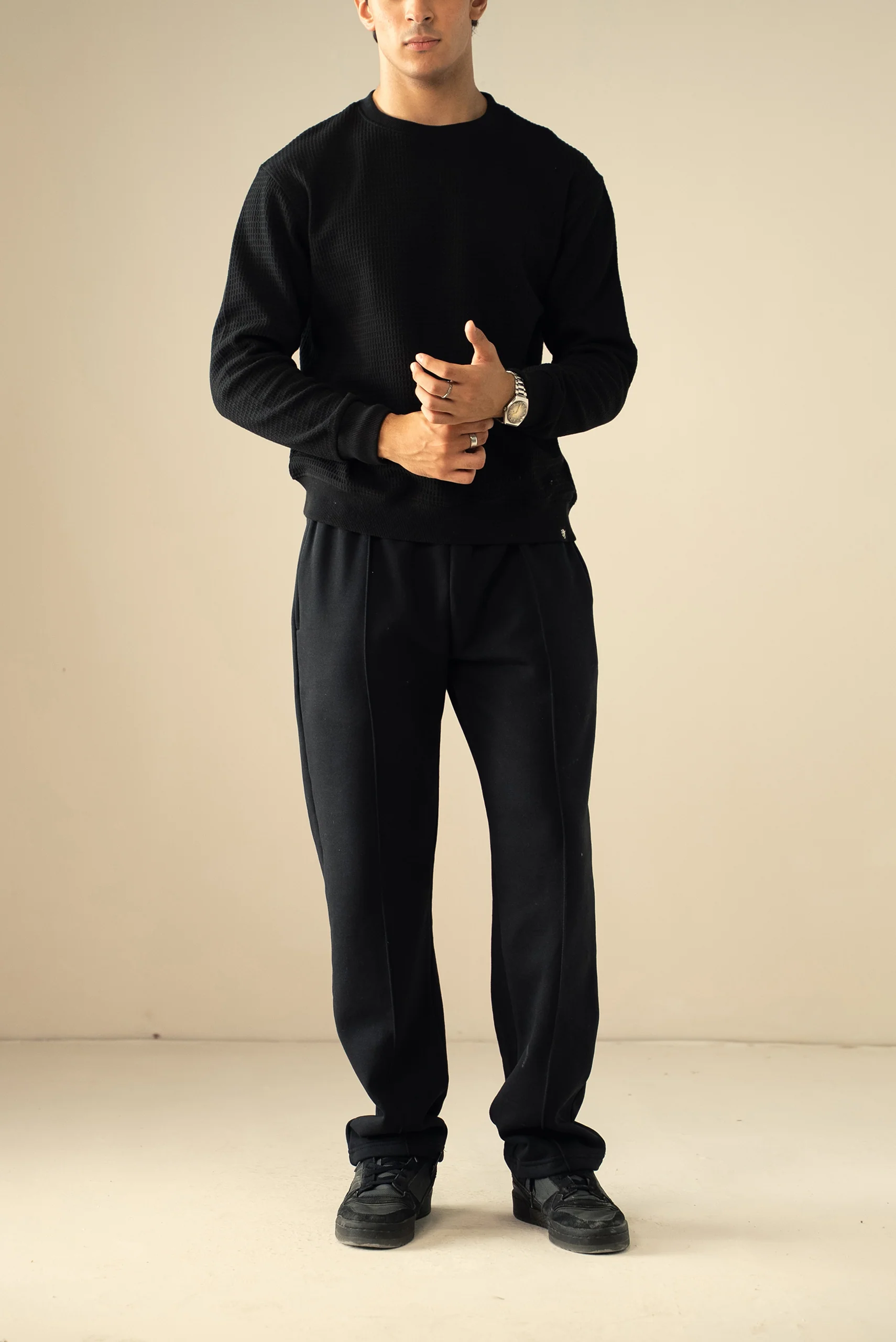 Waffle Knit Sweatshirt (MSS-02) - Image 8